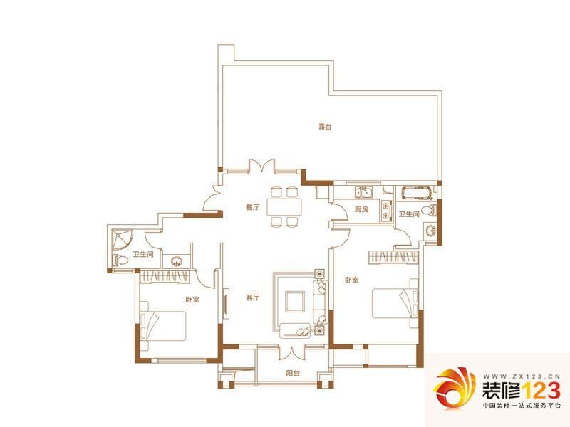 清水苑e-2c洋房户型户型图 .