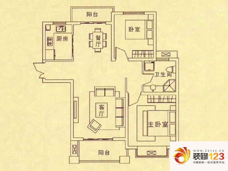 金桥普林斯顿A3户型户型图 ...