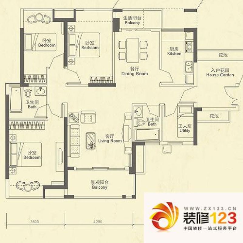 深圳招商澜园招商澜园c户型户型图图片大全-我的小区-深圳装信通网