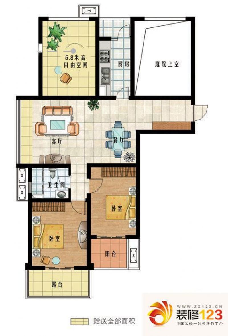 随园锦湖公寓户型图a5奇户型 4室 .