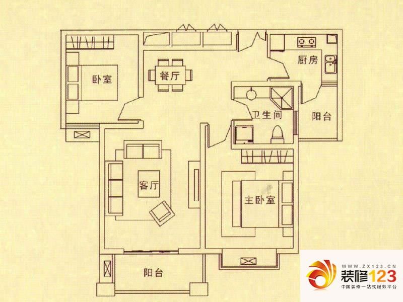 金桥普林斯顿A4户型户型图 ...