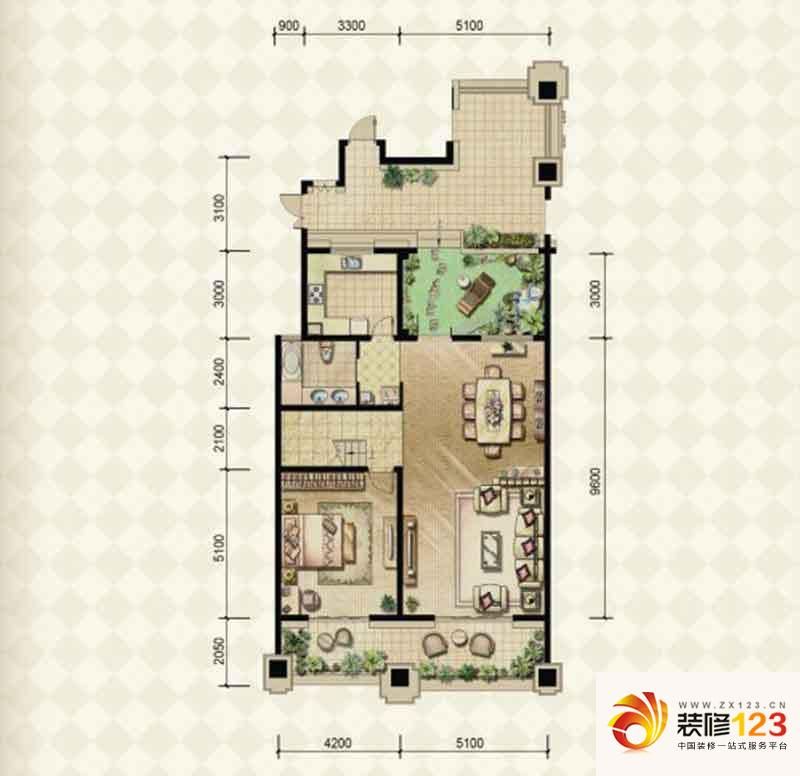 绿地内森庄园户型图天墅02户型一 ...