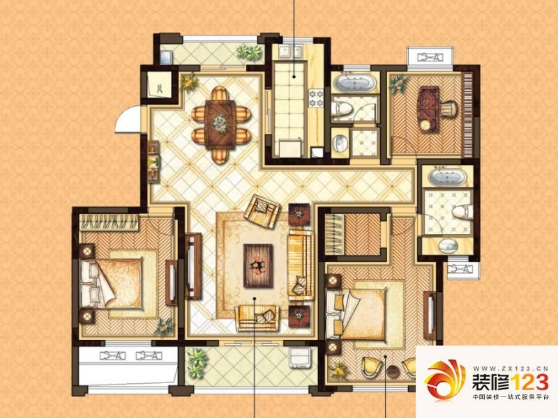 合肥御湖观邸御湖观邸6#n户型户型图图片大全-我的-装