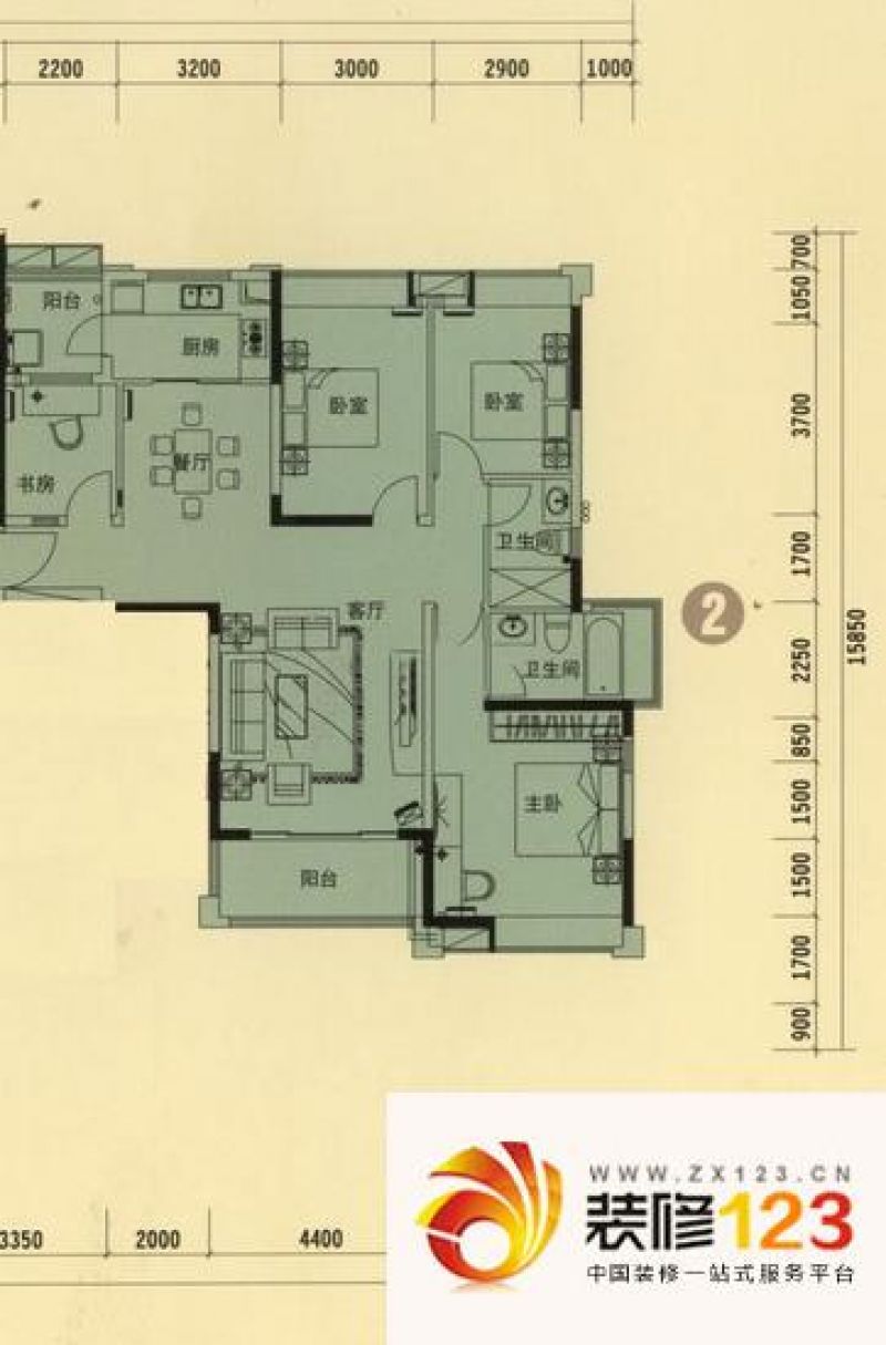 南沙珠江湾c栋02单元户型户型图 .