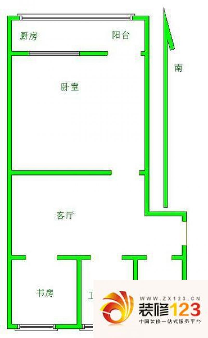 惠龙新村 1室 户型图