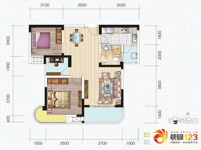 长沙五矿万境水岸五矿万境水岸c3-3户型图.