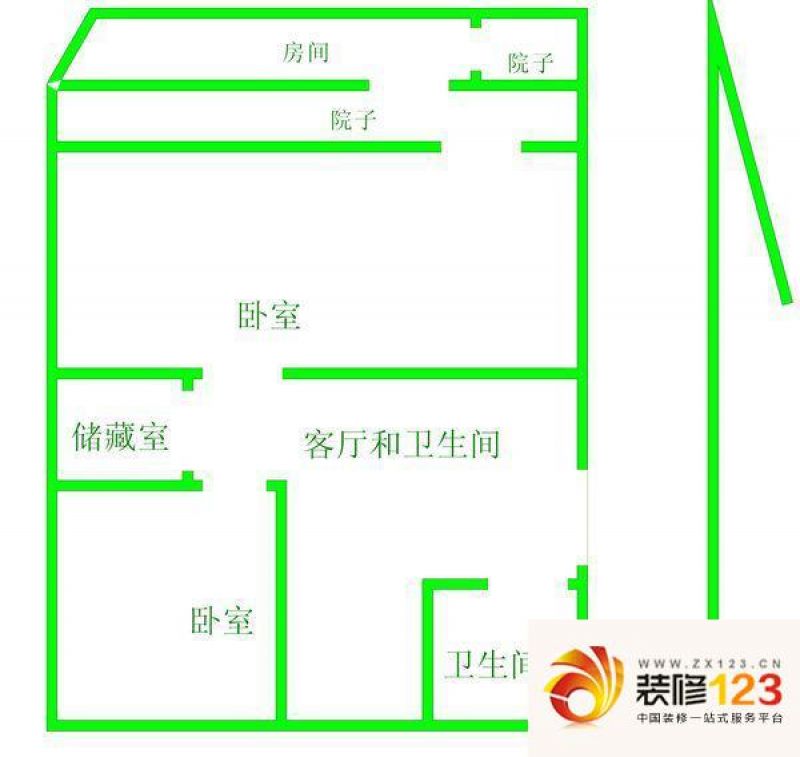 惠龙新村 2室 户型图