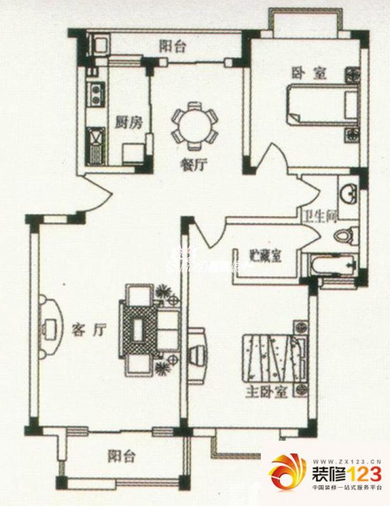 和顺雅苑户型图户型1 2室2厅1卫1 .