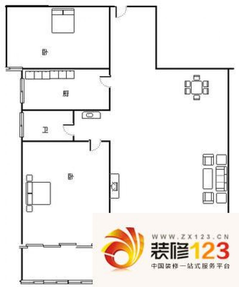 郑州万福花园万福花园 3室 户型图图片大全-我的小区-郑州装信通网