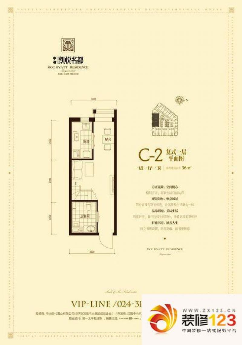 凯悦名都户型图户型单张 c-2复式 .