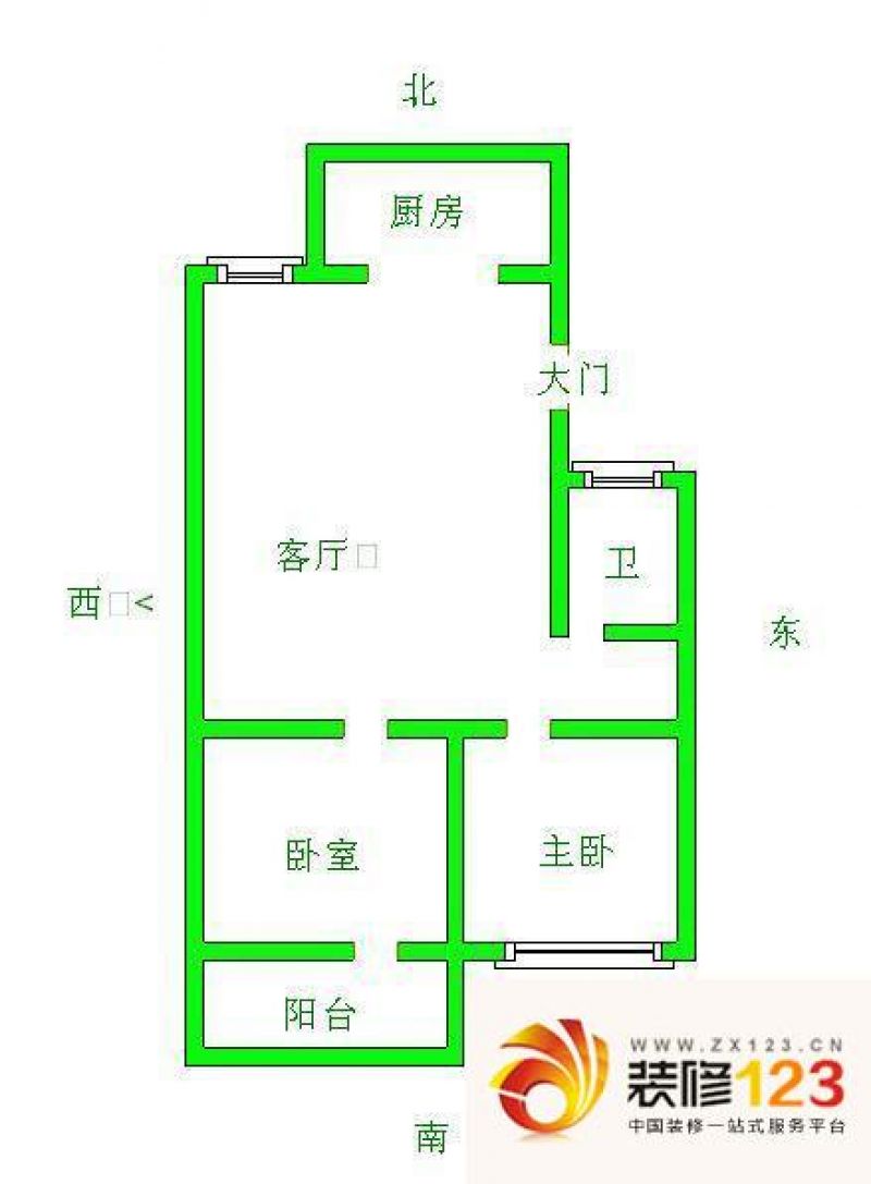 安平小区 2室 户型图