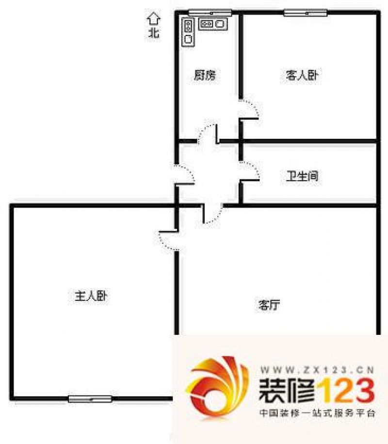 豆各庄新村户型图户型图 2室1厅1.