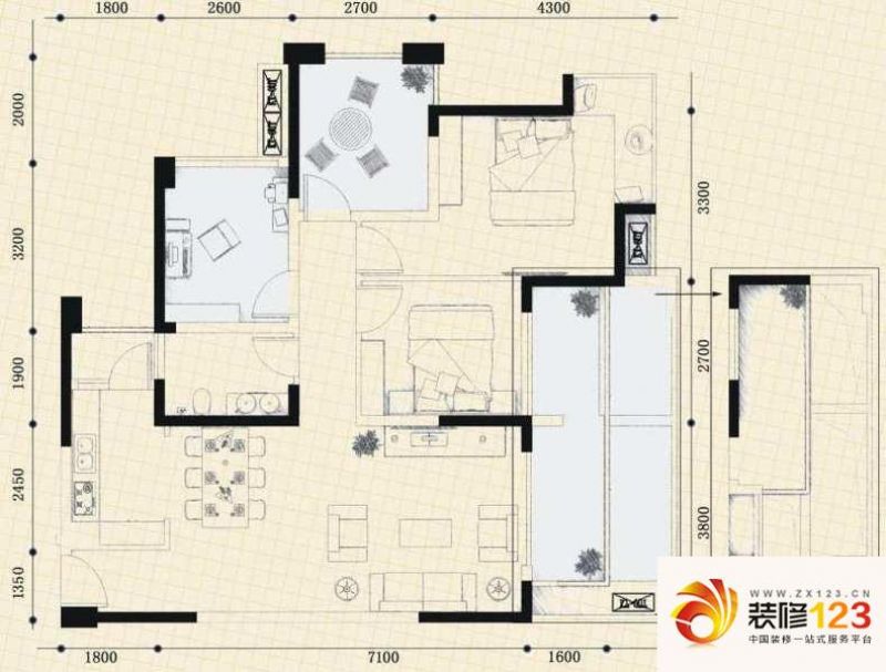 成都金房华韵天府观锦金房华韵天府观锦b户型户型图 .