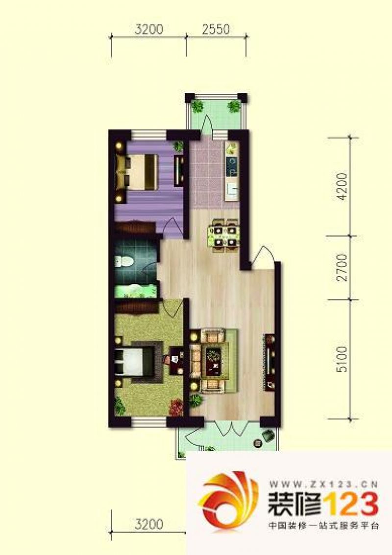 北海花园户型图户型图 使用面积8.