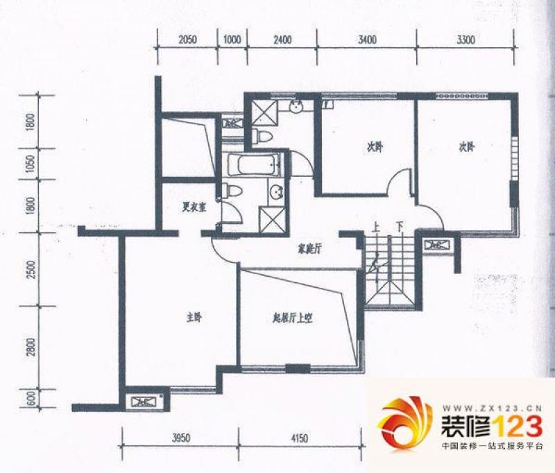 东湖大郡二期户型图户型图 3室2 .