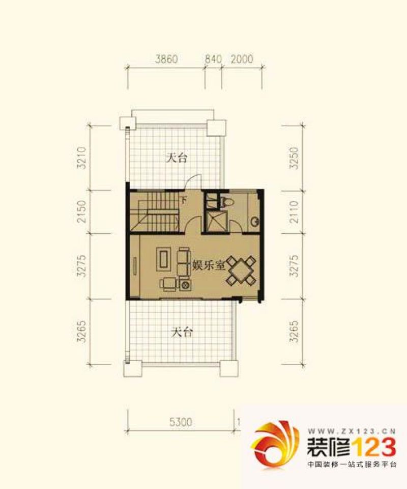 盈峰翠邸君墅b4户型户型图.