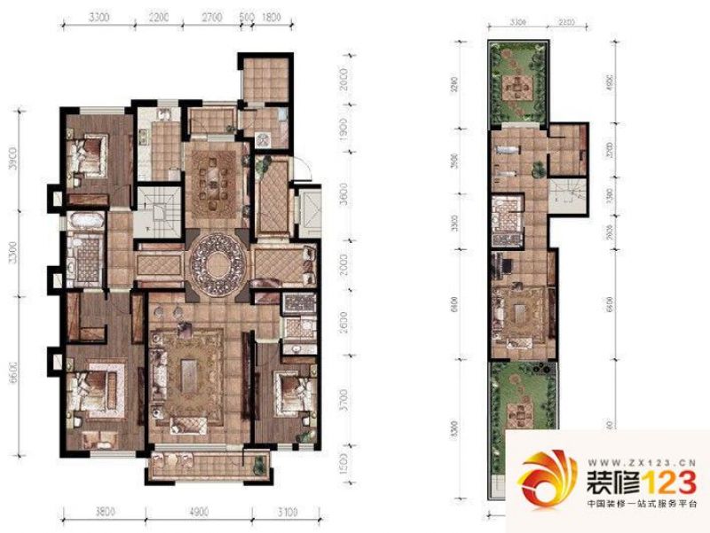 远洋公馆户型图居礼 3室3厅2卫1 .