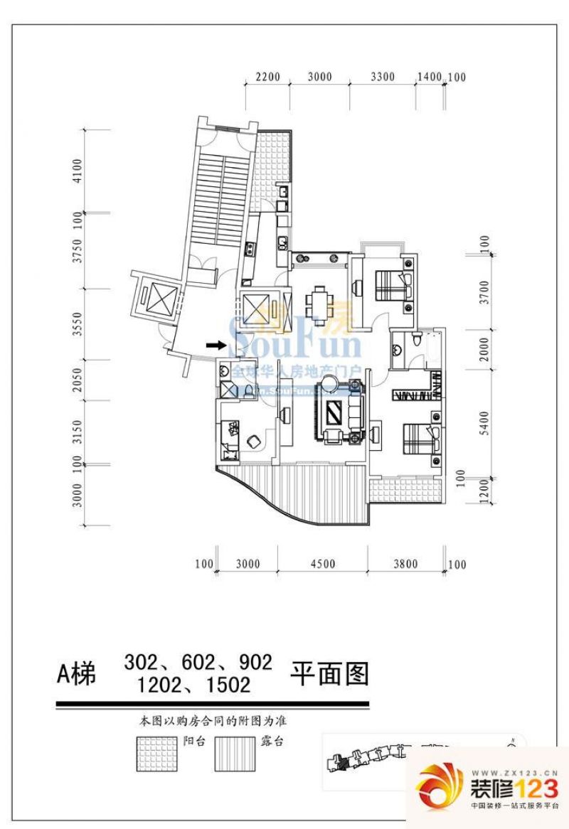厦门山水芳邻山水芳邻户型图2376292_ee38 3室.