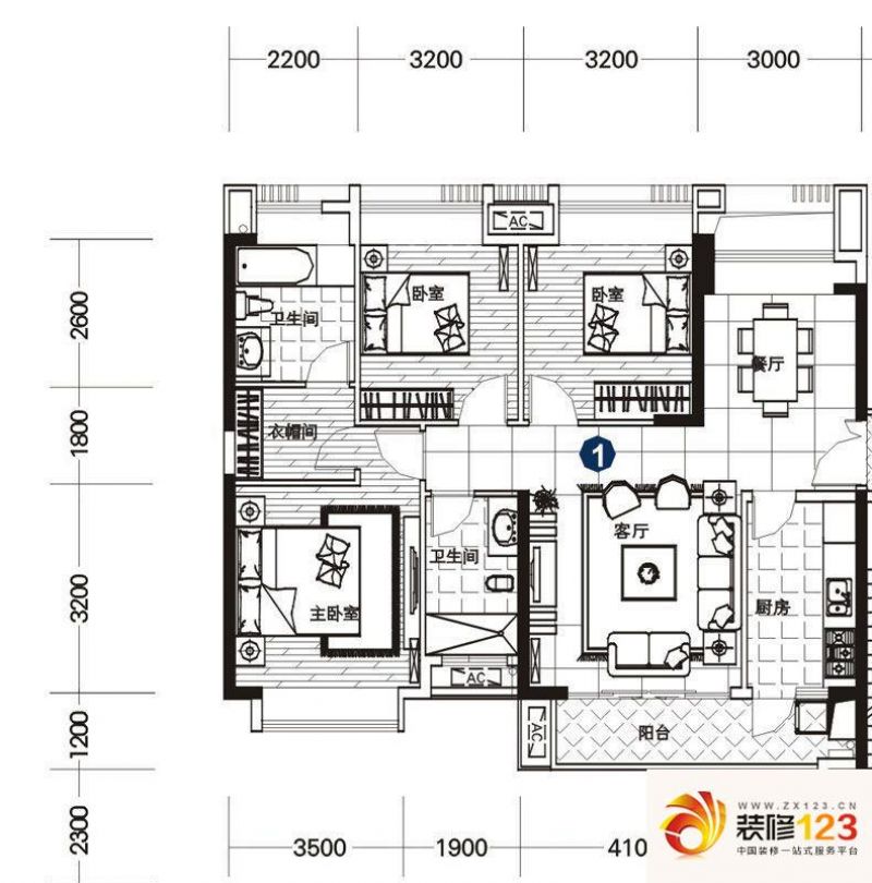 中天未来方舟户型图f6组团1,4栋.