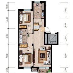 雯霆华苑户型图2#楼3单元8层1号  ...