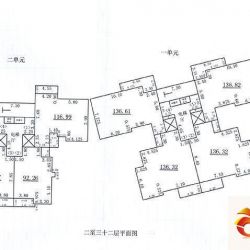 恒大名都户型图3 5室