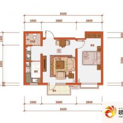 新兴北京郡1#楼M户型户型图 ...