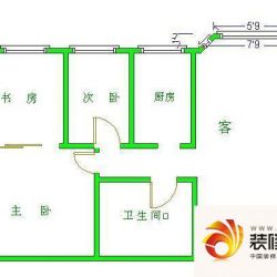 丽景华庭户型图户型图 3室1厅1卫 ...