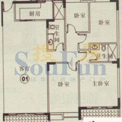 云山锦绣家园二期户型图8号楼01 ...