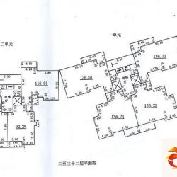 恒大名都户型图1 5室