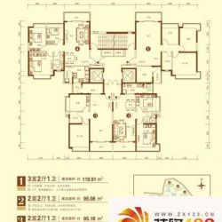 恒大名都户型图6 4室