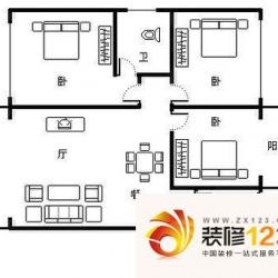 紫藤花园户型图户型图 3室2厅1卫 ...