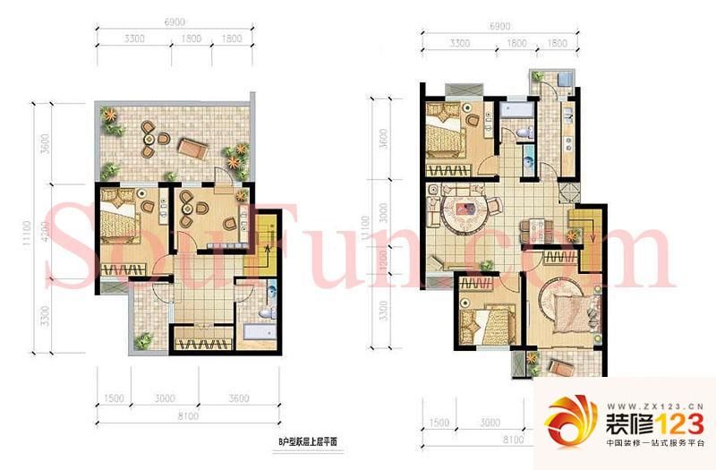 旭日家园户型图户型图 5室 5室3.