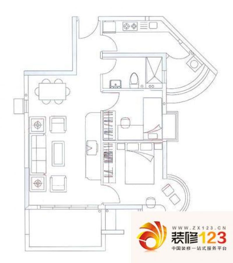 广州云景名都云景名都户型图2室2厅户型图 2室.