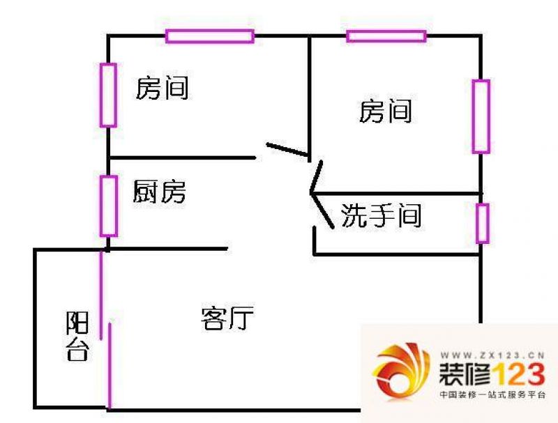 云苑新村户型图2室1厅户型图 2室.