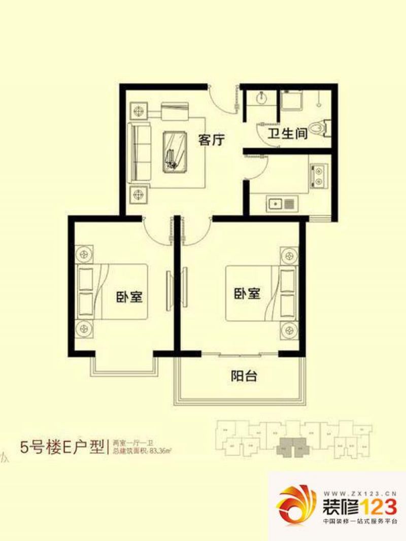 金域阅山户型图5号楼E-01户型 2 ...