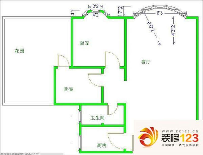 丽景华庭二期户型图户型图 2室2.