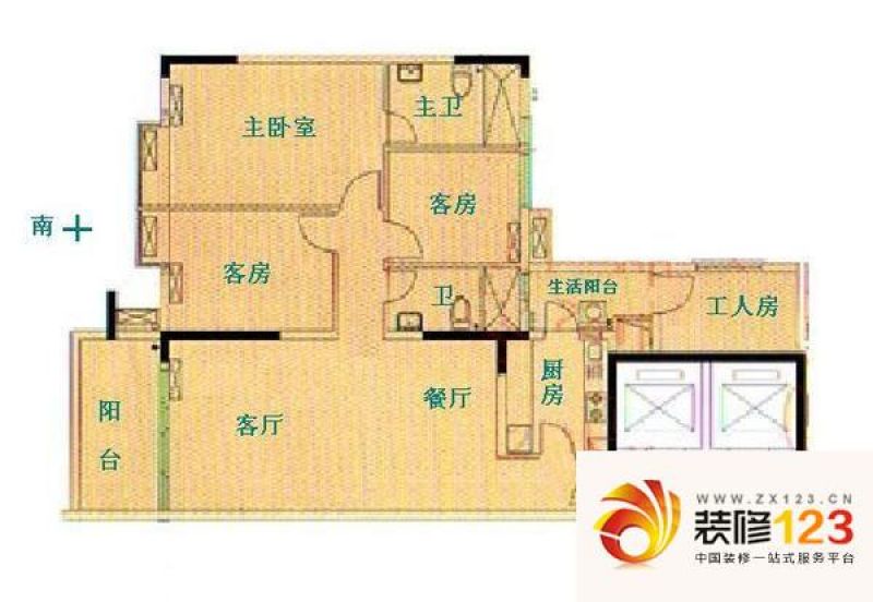 装修网 增城装修网 增城小区 云景名都云景名都户型图3室2厅户型图 3