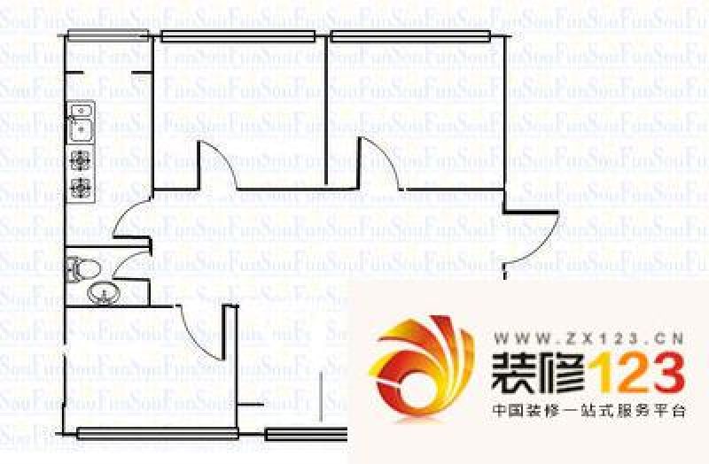 太原汇丰苑金座公寓汇丰苑金座公寓 3室 户型图.