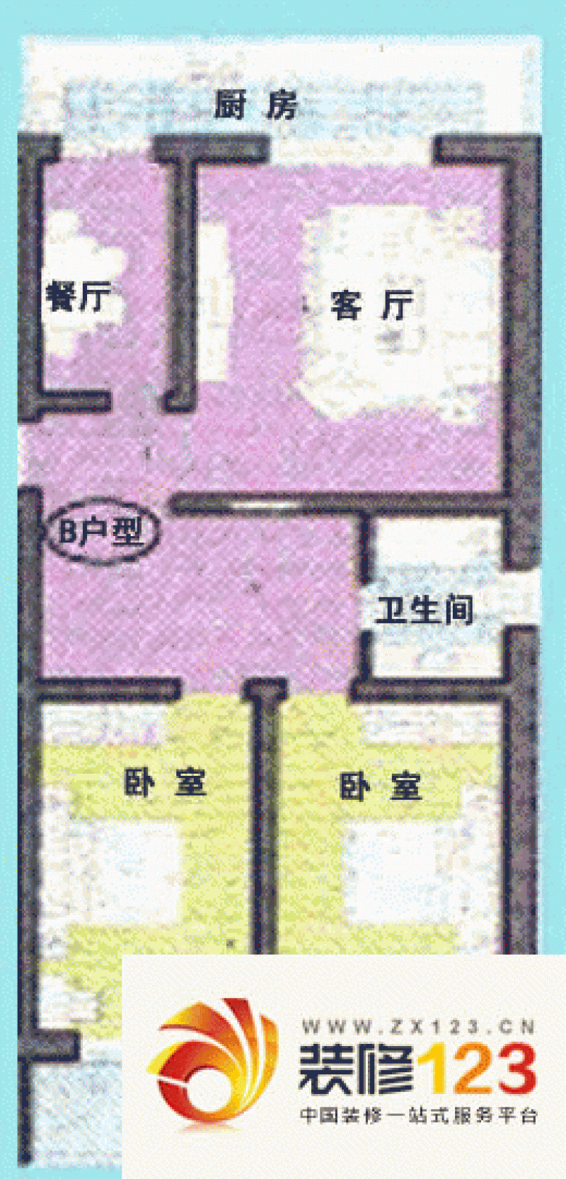 石家庄康华商住楼康华商住楼户型图3室2厅2卫1厨 .
