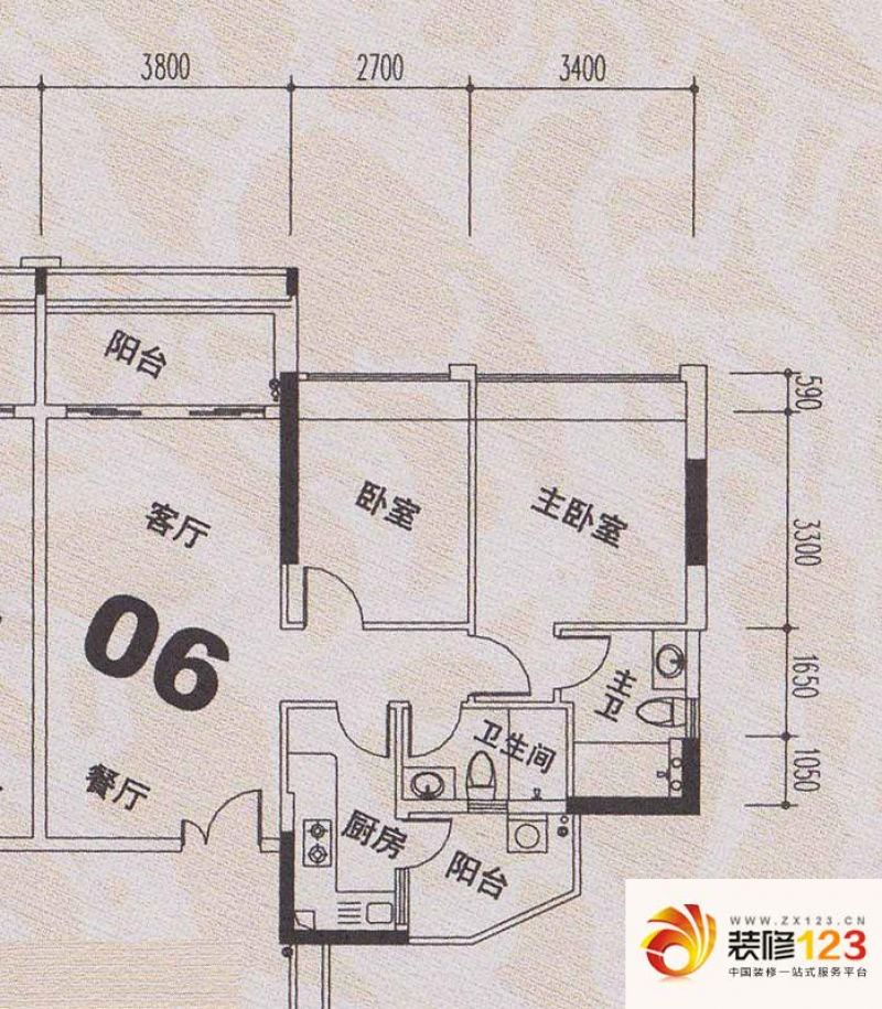 广州云裳丽影花园云裳丽影花园2b栋01户型户型图.