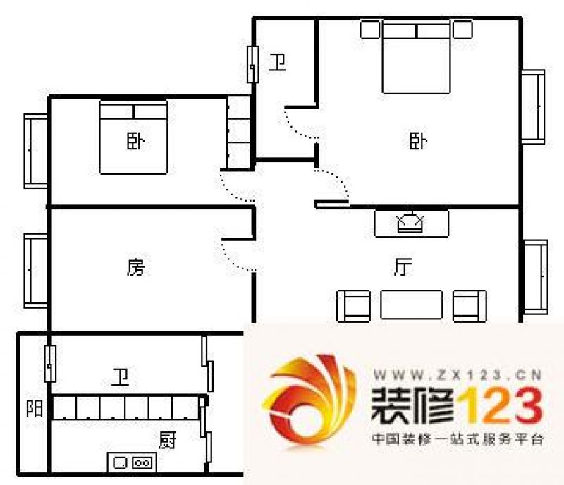 阳光春天户型图户型图 3室2厅2卫 .