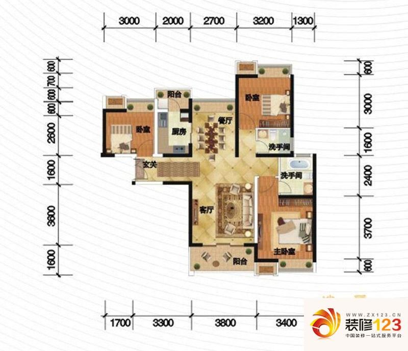 东莞长安万达广场户型图2栋,4-8 .