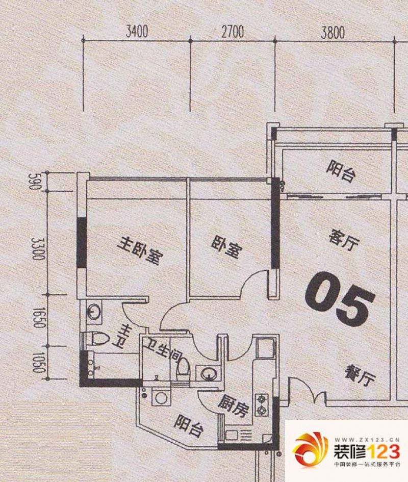 广州云裳丽影花园云裳丽影花园2b栋01户型户型图.