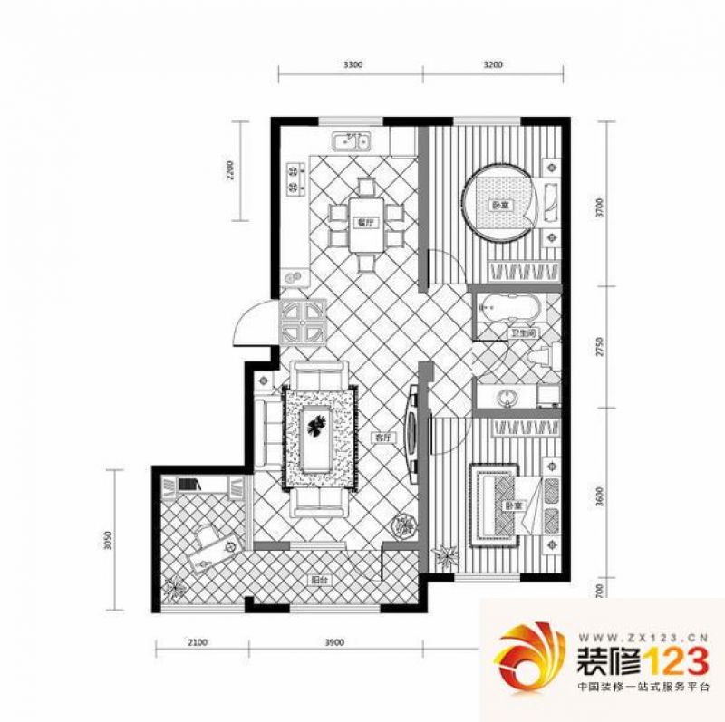 宝林里G户型户型图