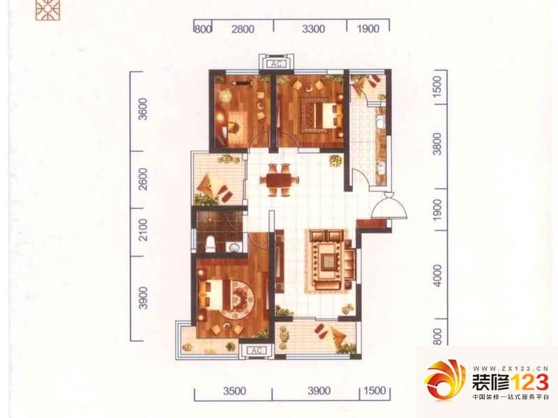 金泰新理城b户型户型图.