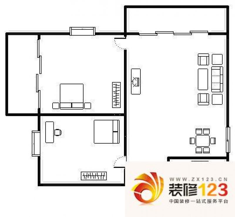 广州富力半岛花园富力半岛花园户型图2室2厅户型图.