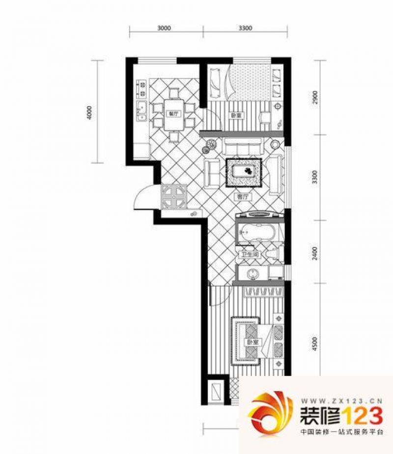 宝林里C户型户型图