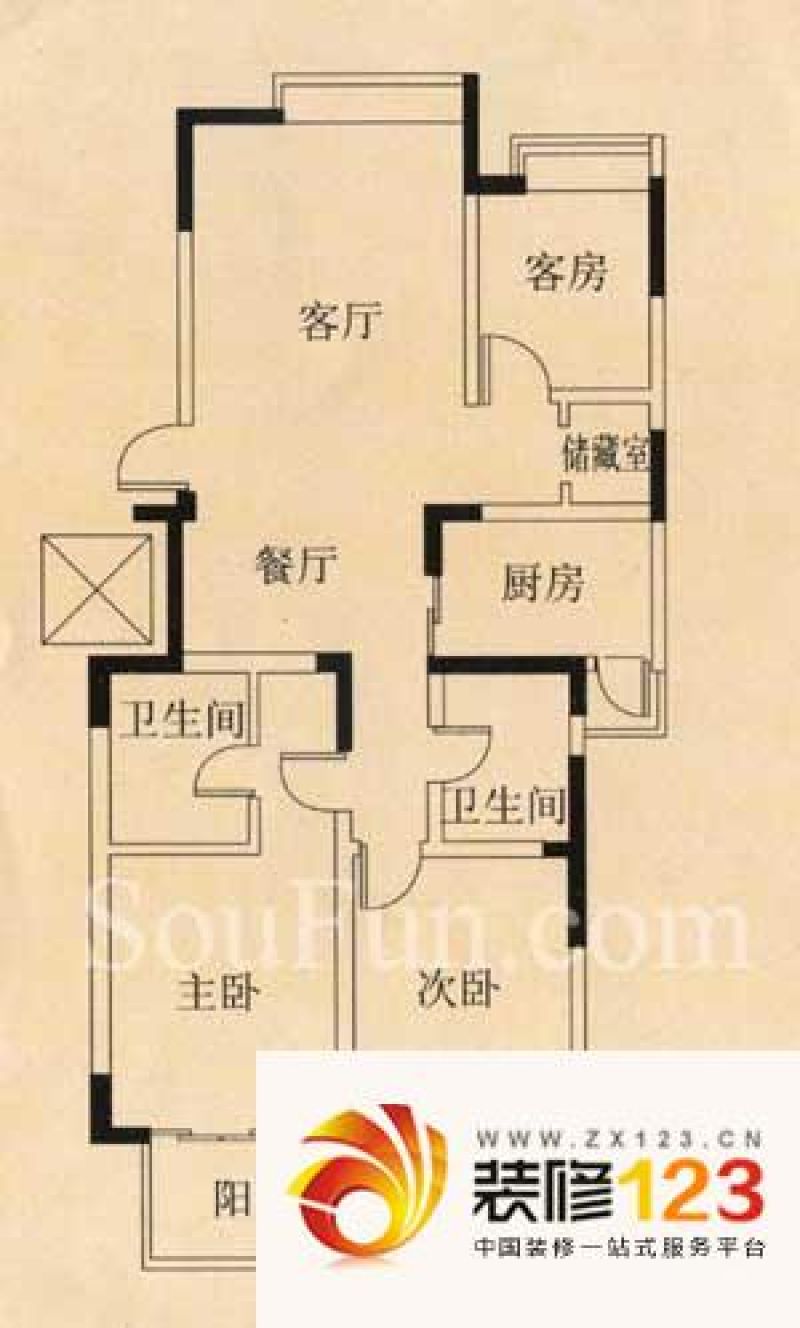 南京浦东花园浦东花园户型图户型图 2室 2室2.