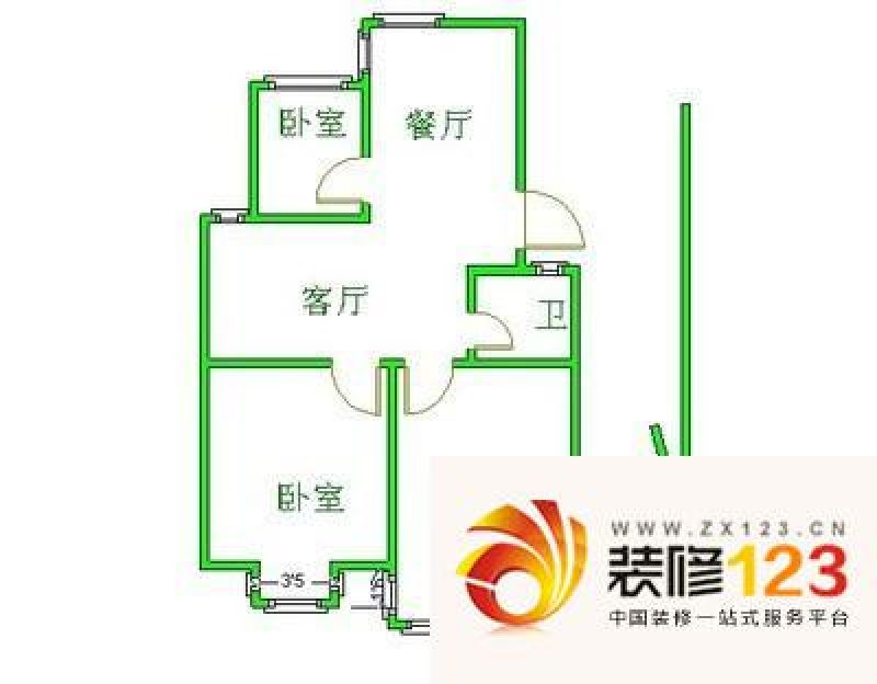 南京桥工新村桥工新村 2室 户型图图片大全-我的小区-南京装修123网