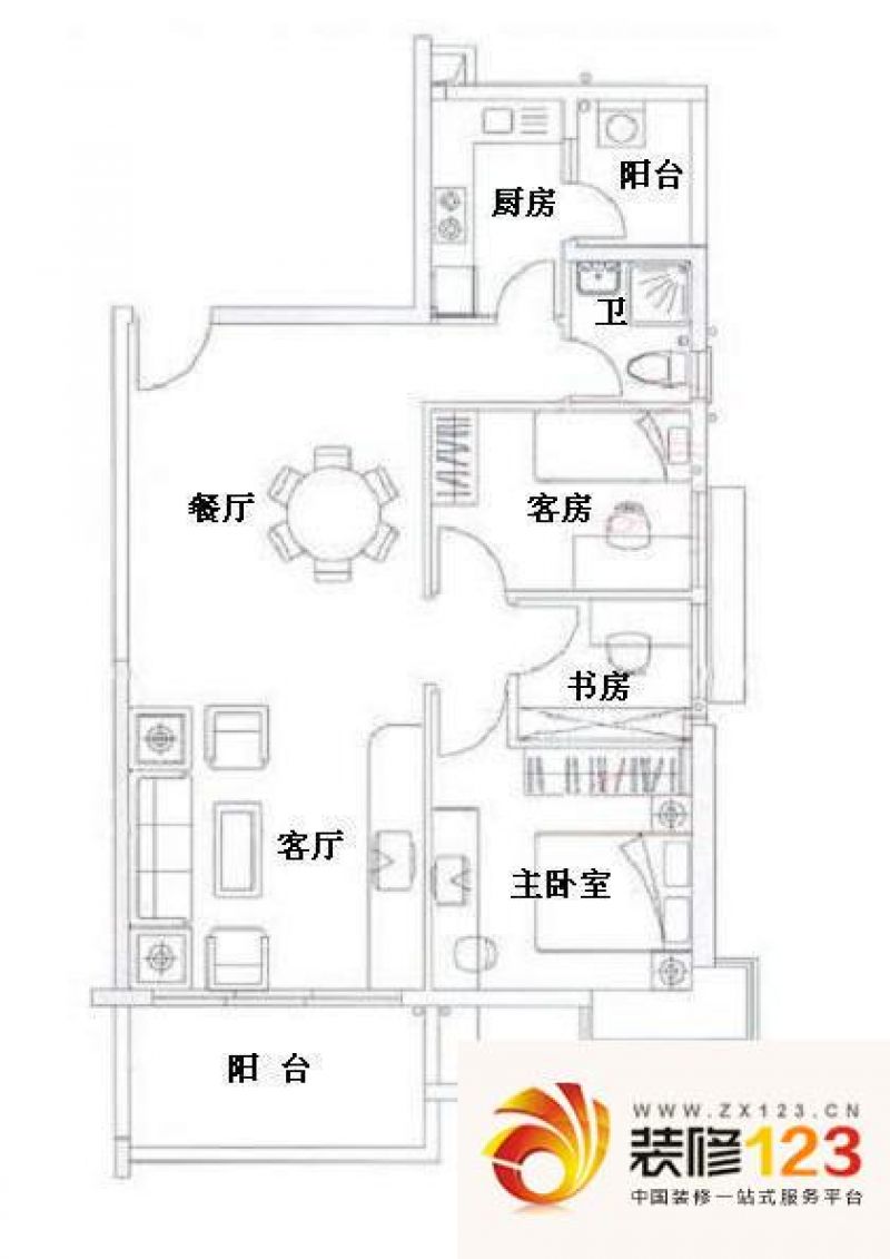 云景名都户型图3室2厅户型图 3室.